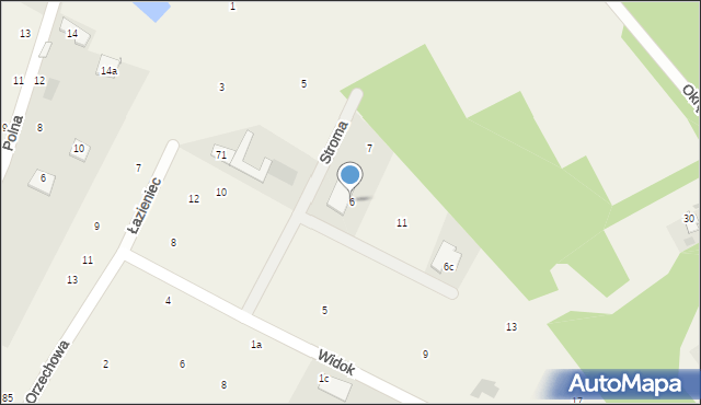 Łazieniec, Stroma, 6, mapa Łazieniec