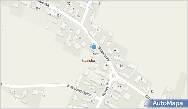 Łaziska, Strzelecka, 29, mapa Łaziska