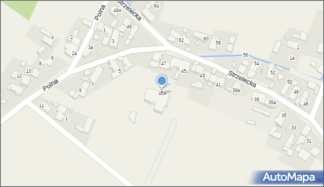 Łaziska, Strzelecka, 45A, mapa Łaziska
