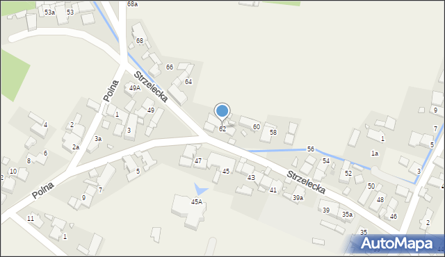 Łaziska, Strzelecka, 62, mapa Łaziska