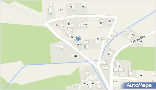 Łaziska, Strzelecka, 92, mapa Łaziska