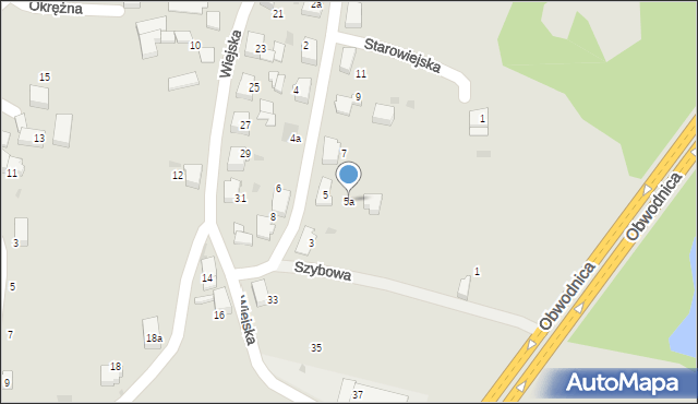 Łaziska Górne, Starowiejska, 5a, mapa Łaziska Górne
