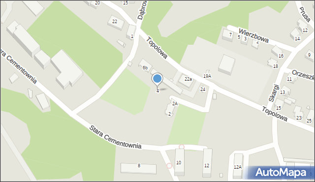 Łazy, Stara Cementownia, 4, mapa Łazy