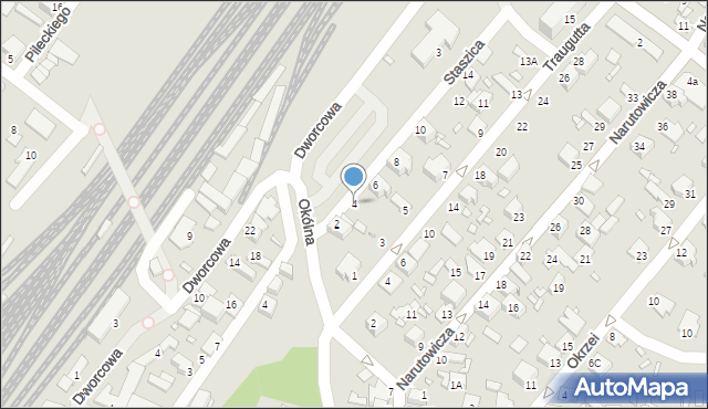 Łazy, Staszica Stanisława, 4, mapa Łazy