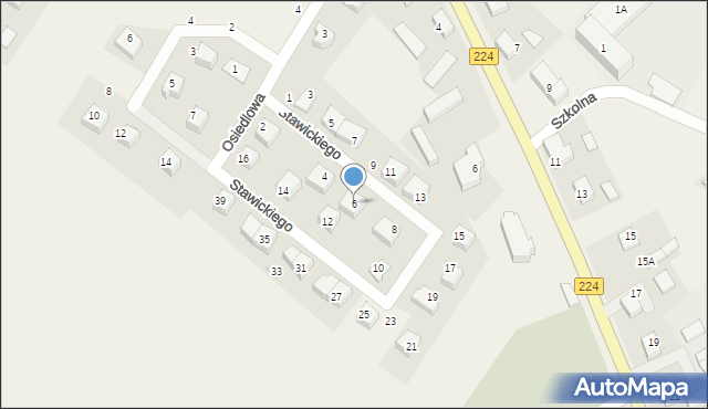 Łebno, Stawickiego Ignacego, ks., 6, mapa Łebno