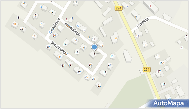 Łebno, Stawickiego Ignacego, ks., 8, mapa Łebno