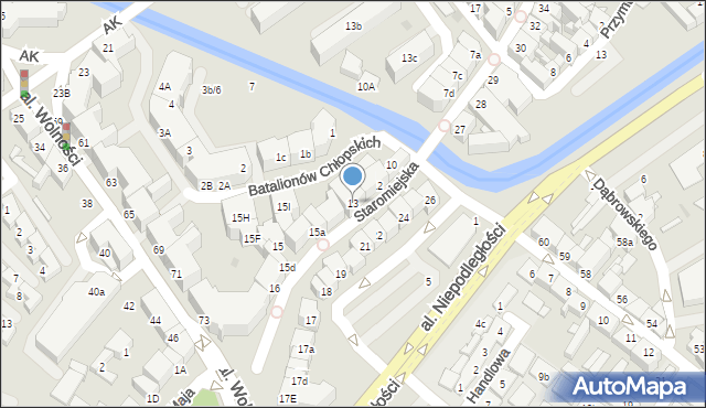 Lębork, Staromiejska, 13, mapa Lębork