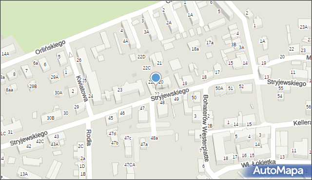 Lębork, Stryjewskiego Mieczysława, 22A, mapa Lębork