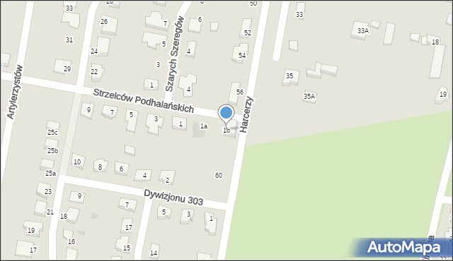 Lębork, Strzelców Podhalańskich, 1b, mapa Lębork