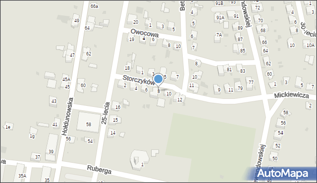 Lędziny, Storczyków, 8, mapa Lędziny