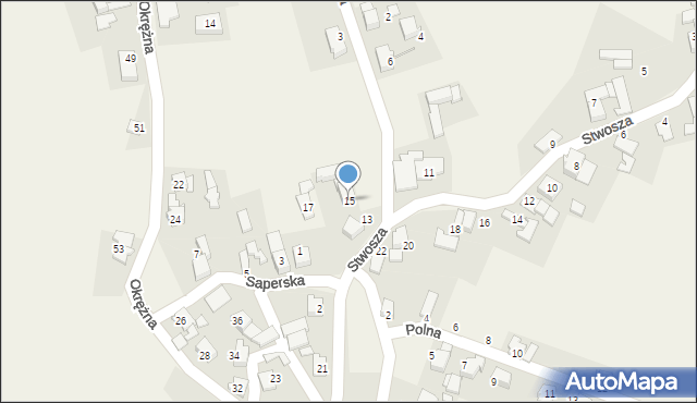 Łęg, Stwosza Wita, 15, mapa Łęg