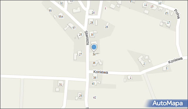 Łęg, Stwosza Wita, 34, mapa Łęg