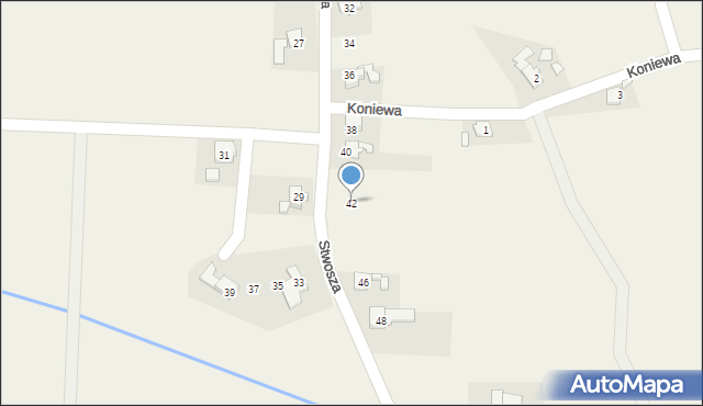 Łęg, Stwosza Wita, 42, mapa Łęg