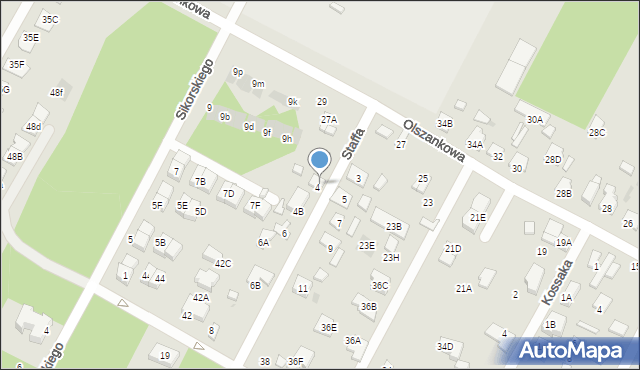 Legionowo, Staffa Leopolda, 4A, mapa Legionowo