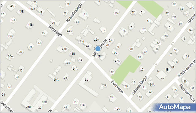 Legionowo, Stefana Batorego, 42B, mapa Legionowo