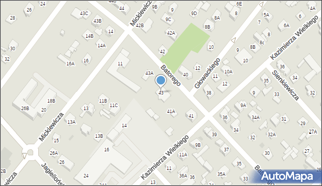 Legionowo, Stefana Batorego, 43, mapa Legionowo