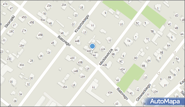 Legionowo, Stefana Batorego, 44a, mapa Legionowo