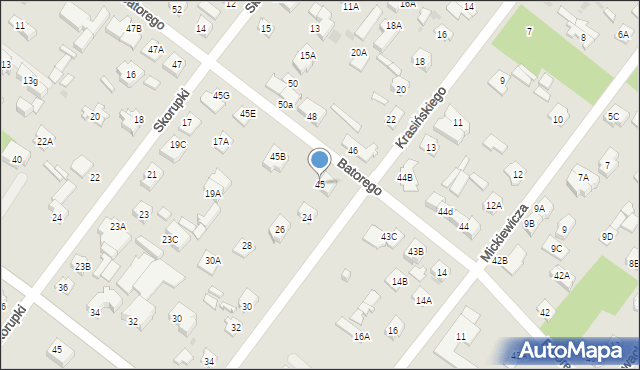 Legionowo, Stefana Batorego, 45, mapa Legionowo