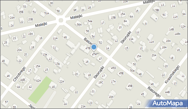 Legionowo, Stefana Batorego, 47A, mapa Legionowo