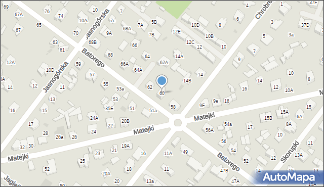 Legionowo, Stefana Batorego, 60, mapa Legionowo