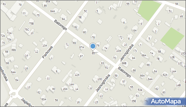 Legionowo, Stefana Batorego, 65, mapa Legionowo