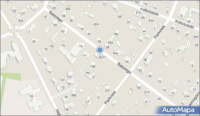 Legionowo, Stefana Batorego, 75, mapa Legionowo