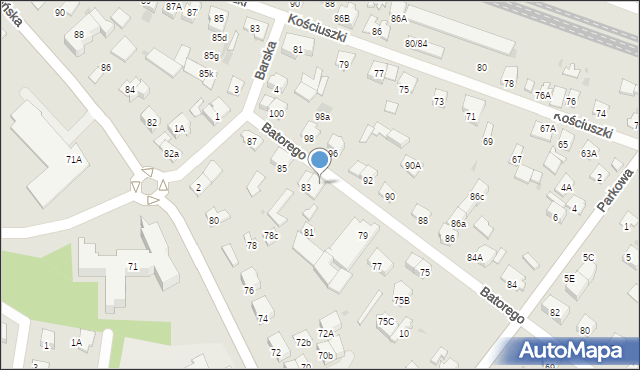 Legionowo, Stefana Batorego, 83A, mapa Legionowo