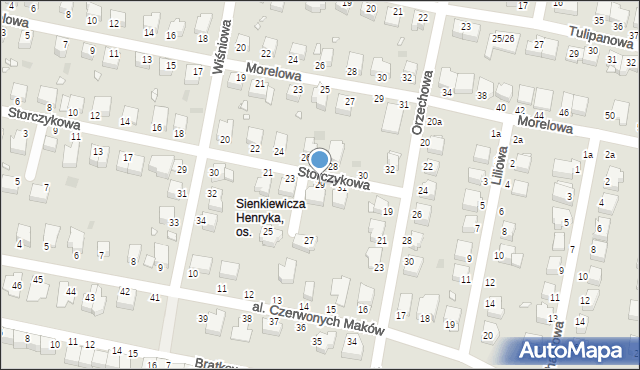 Legnica, Storczykowa, 29, mapa Legnicy