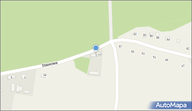 Lelów, Stawowa, 1, mapa Lelów