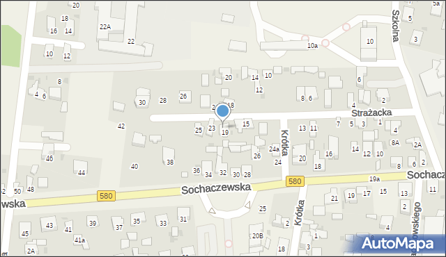 Leszno, Strażacka, 23a, mapa Leszno