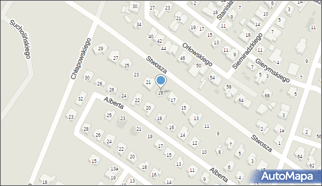 Leszno, Stwosza Wita, 19, mapa Leszno