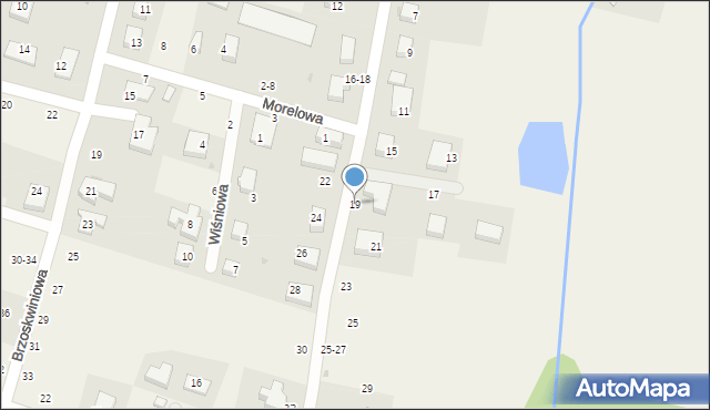 Ligota Piękna, Stawowa, 19, mapa Ligota Piękna