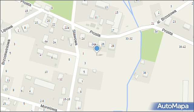 Ligota Piękna, Stawowa, 1a, mapa Ligota Piękna