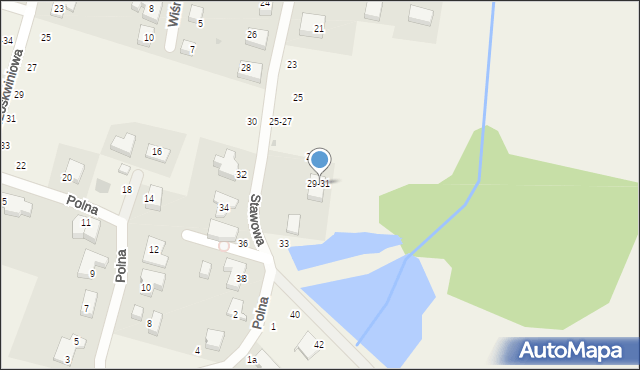 Ligota Piękna, Stawowa, 29-31, mapa Ligota Piękna