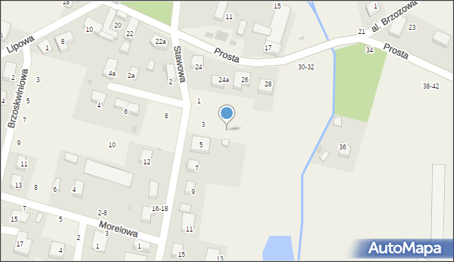 Ligota Piękna, Stawowa, 3a, mapa Ligota Piękna