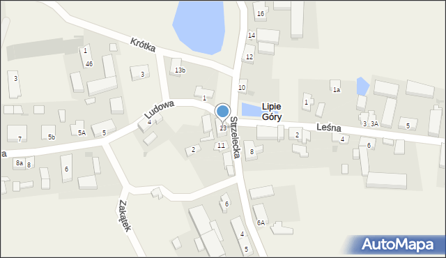 Lipie Góry, Strzelecka, 13, mapa Lipie Góry