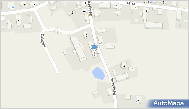 Lipie Góry, Strzelecka, 5, mapa Lipie Góry