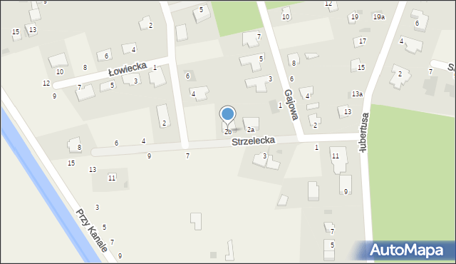 Lisi Ogon, Strzelecka, 2b, mapa Lisi Ogon