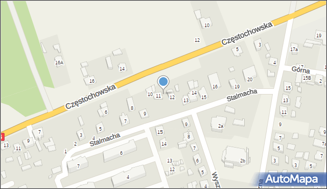 Lisów, Stalmacha Pawła, 11A, mapa Lisów