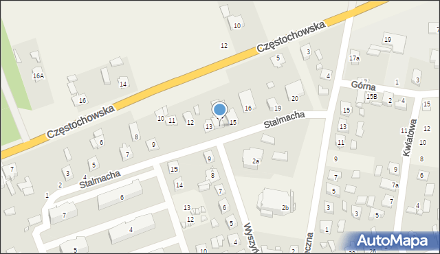 Lisów, Stalmacha Pawła, 13A, mapa Lisów