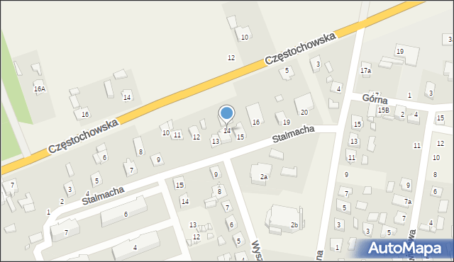 Lisów, Stalmacha Pawła, 14, mapa Lisów