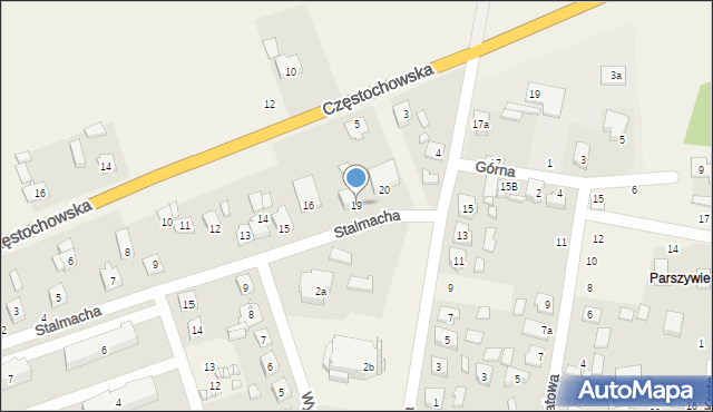 Lisów, Stalmacha Pawła, 19, mapa Lisów