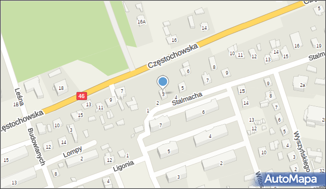 Lisów, Stalmacha Pawła, 3, mapa Lisów