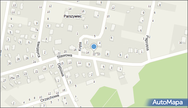 Lisów, Stawowa, 12, mapa Lisów