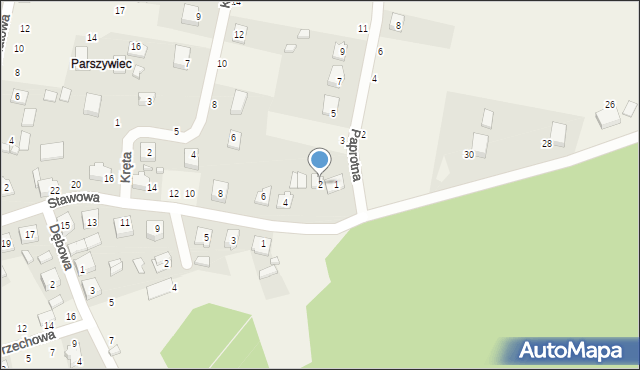 Lisów, Stawowa, 2, mapa Lisów