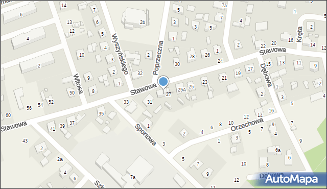 Lisów, Stawowa, 29, mapa Lisów