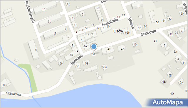 Lisów, Stawowa, 51, mapa Lisów