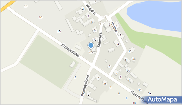 Lisów, Stawowa, 72a, mapa Lisów