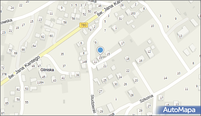 Liszki, Studzienki, 13, mapa Liszki