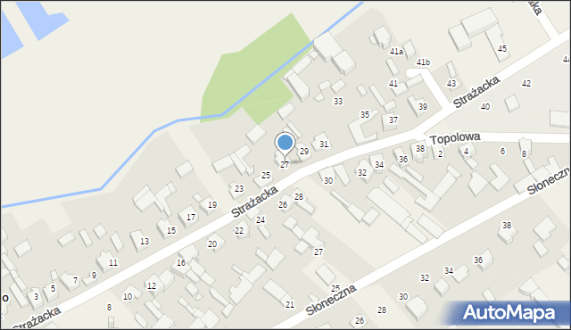 Łobodno, Strażacka, 27, mapa Łobodno